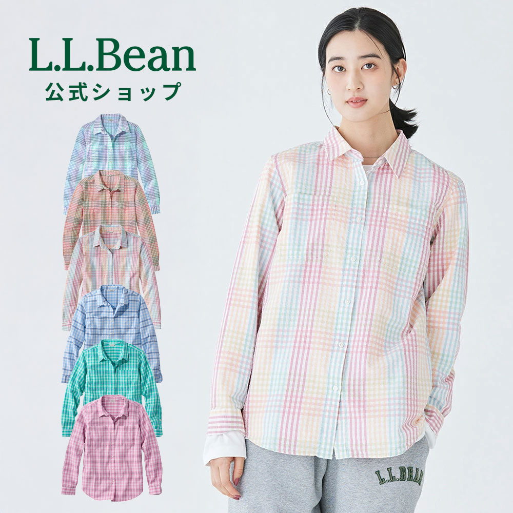 【10%OFFクーポン対象】【公式】エルエルビーン バケーションランド シアサッカー シャツ 長袖  ...