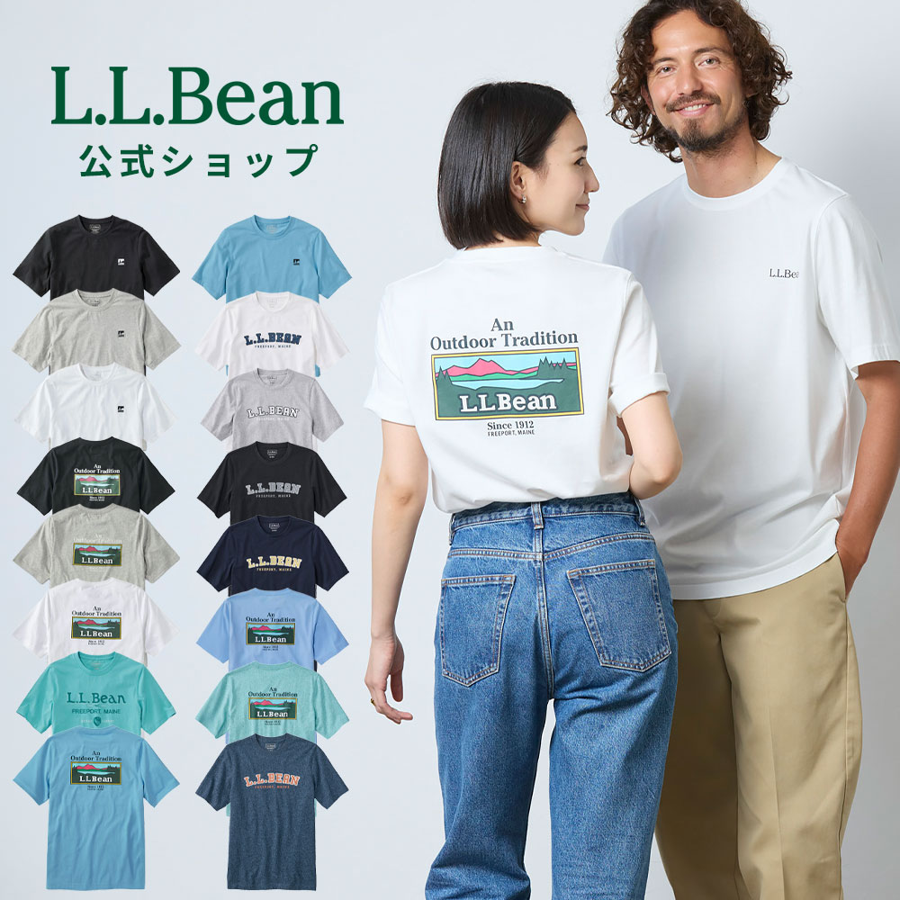 エルエルビーン ケアフリー アンシュリンカブル ティ グラフィック 1 | Tシャツ メンズ アウトドア ブランド 半袖 綿100% プリント 防シワ l.l.bean llbean llビーン ティーシャツ 半袖tシャツ バックプリント llbeen ロゴtシャツ ロゴ入