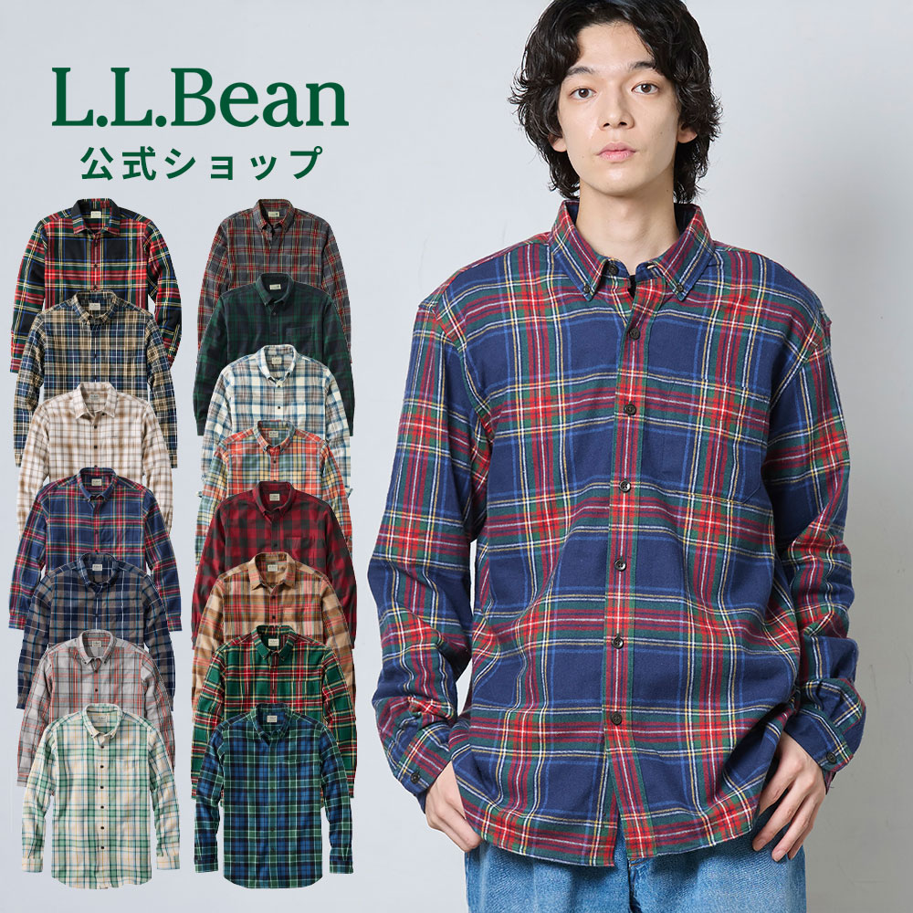 【楽天スーパーSALEクーポン対象】【公式】エルエルビーン スコッチ プラッド フランネル シャツ｜フランネルシャツ ネルシャツ メンズ アウトドア ブランド 長袖 カジュアル チェック チェックシャツ トップス 長袖シャツ L.L.Bean LLBean llビーン llbeen 綿100% 襟付き