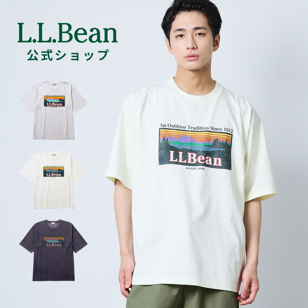 Rakuten - 【公式】 エルエルビーン モリル ショートスリーブ カタディン ロゴ ティ 半袖 Tシャツ クルーネック ロゴ プリント メンズ アウトドア ブランド JAPAN EDITION 吸水 速乾 抗菌 防臭 接触冷感 UV ドライ クール ゆったり 春 夏 L.L.Bean LLBean llビーン llbeen