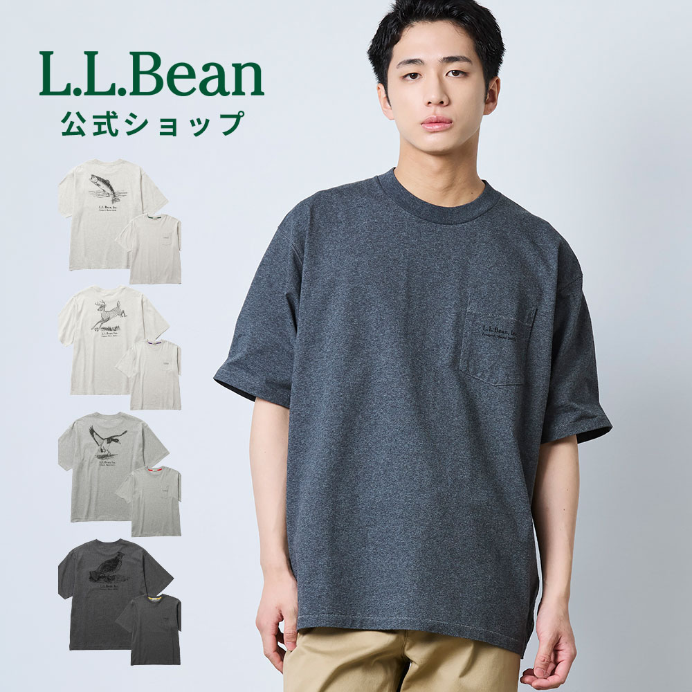 Rakuten - 【公式】 エルエルビーン モリル ショートスリーブ アニマル グラフィック ティ 半袖 Tシャツ クルーネック バックプリント メンズ アウトドア ブランド JAPAN EDITION 吸水 速乾 抗菌 防臭 接触冷感 UV ドライ クール ゆったり 春 夏 L.L.Bean LLBean llビーン llbeen
