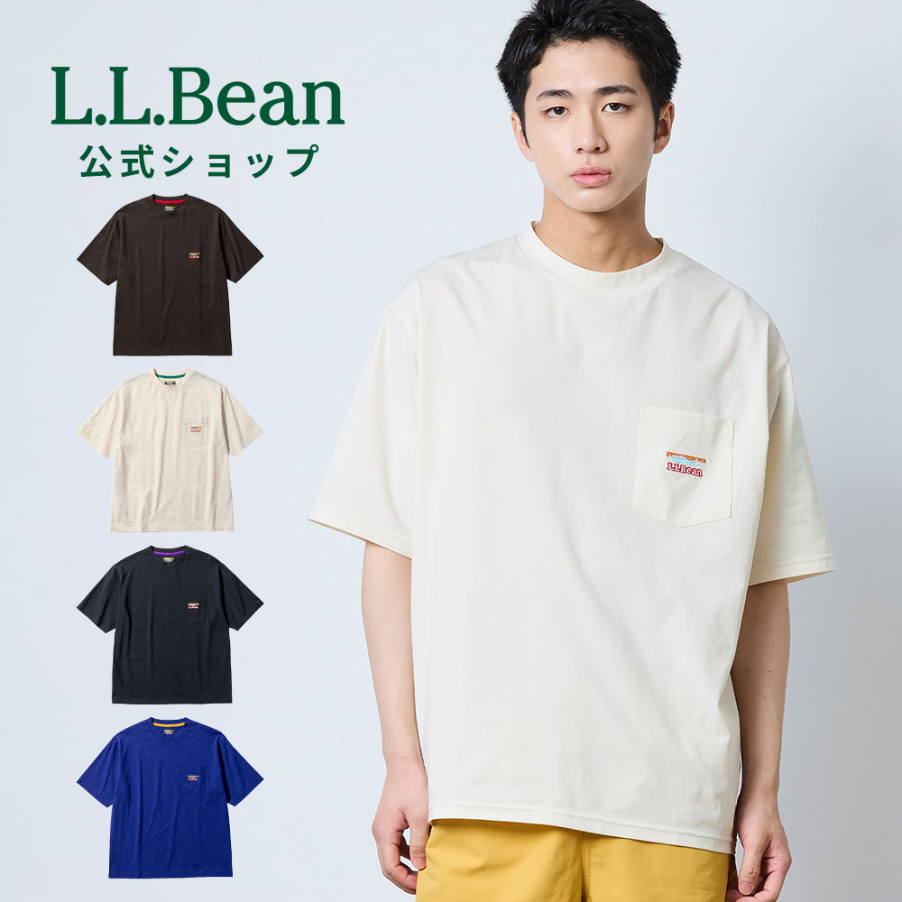 Rakuten - 【公式】 エルエルビーン カーメル ショートスリーブ ポケット ティ 半袖 Tシャツ クルーネック ロゴ メンズ アウトドア ブランド JAPAN EDITION ポリエステル100% 速乾 胸ポケット ドライ 防シワ ゆったり 夏 スポーツ L.L.Bean LLBean llビーン llbeen