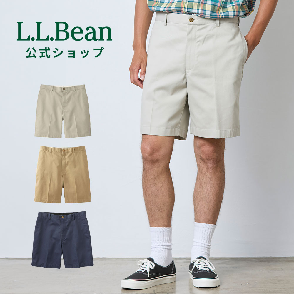 乐天商城 - 【公式】エルエルビーン ダブル エル チノ ショーツ クラシック フィット タックなし 8インチ | 短パン ハーフパンツ ショートパンツ ショーパン チノパン パンツ ボトムス メンズ ブランド L.L.Bean LLBean llビーン llbeen 半ズボン 春夏 夏服 夏物 カジュアル 綿100%
