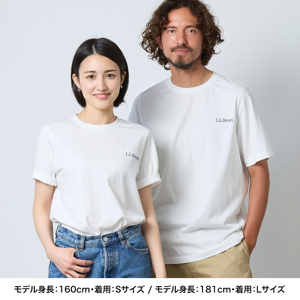 【クーポン20%OFF対象】【公式】エルエルビーン ケアフリー アンシュリンカブル ティ グラフィック 1 | Tシャツ メンズ アウトドア ブランド 半袖 綿100% プリント 防シワ l.l.bean llbean llビーン ティーシャツ 半袖tシャツ バックプリント llbeen ロゴtシャツ ロゴ入り