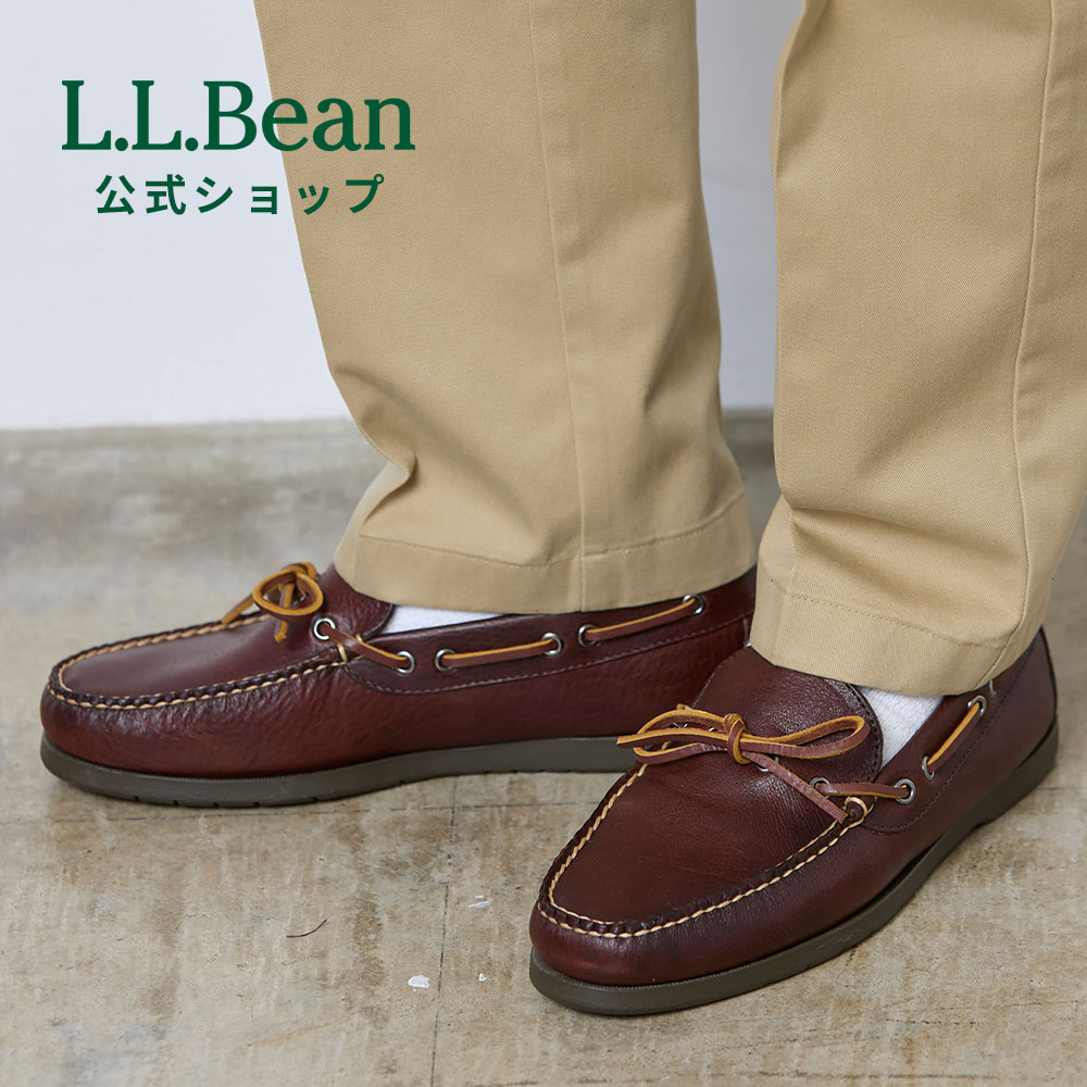 乐天商城 - 【公式】 エルエルビーン ハンドソーン モカシン キャンプ モック 靴 シューズ スリッポン レザーシューズ 革靴 ボートシューズ デッキシューズ ローファー メンズ アウトドア ブランド 革 レザー カジュアル シューレース 紐 革ひも 滑りにくい L.L.Bean LLBean llビーン
