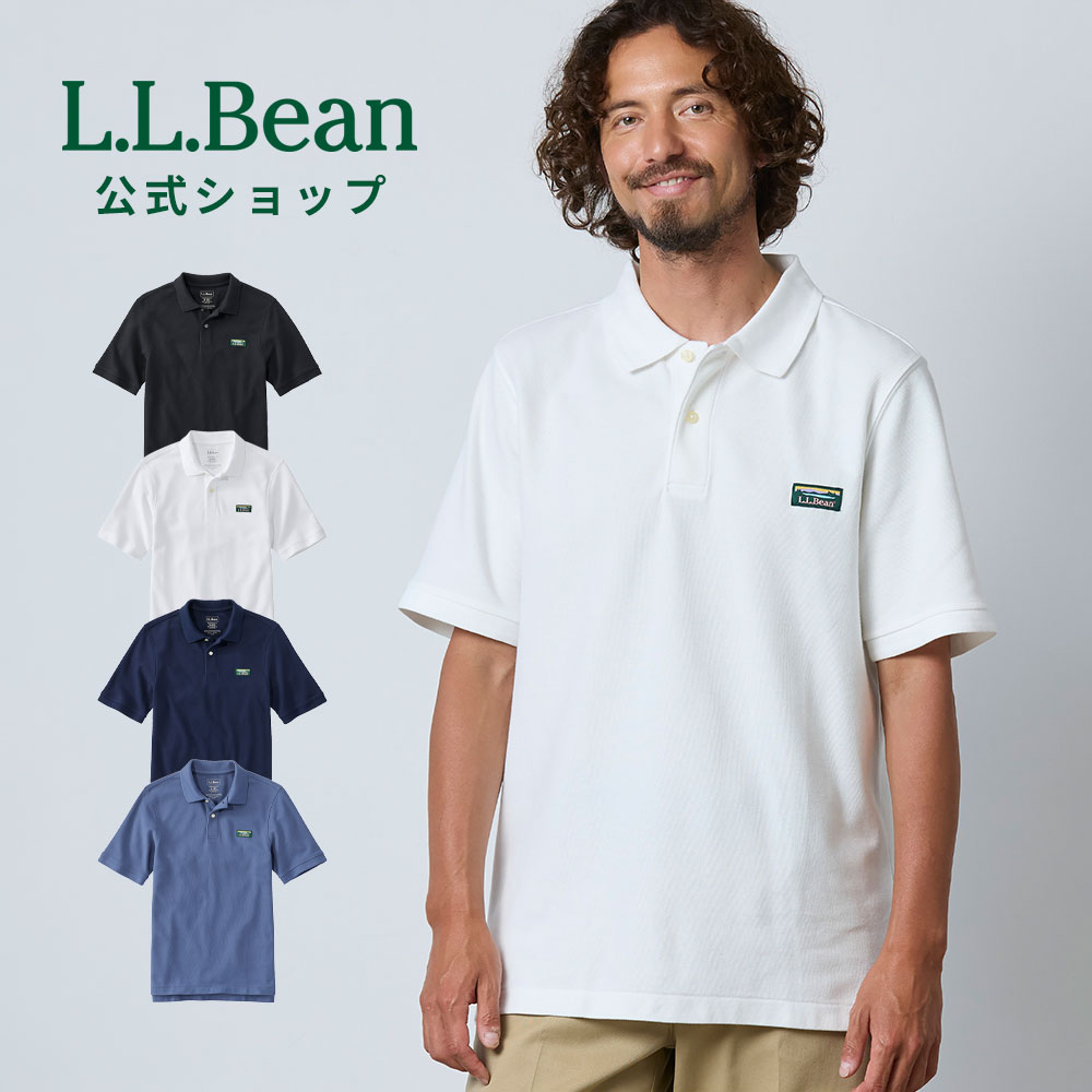 乐天商城 - 【公式】 エルエルビーン プレミアム ダブル エル ポロシャツ 半袖 カタディン ロゴ ラベル付き 半袖ポロシャツ 襟 襟付き メンズ アウトドア ブランド コットン 綿100% ロゴラベル ワンポイント クールビズ 白 紺 黒 厚手 ビジネス L.L.Bean LLBean llビーン llbeen