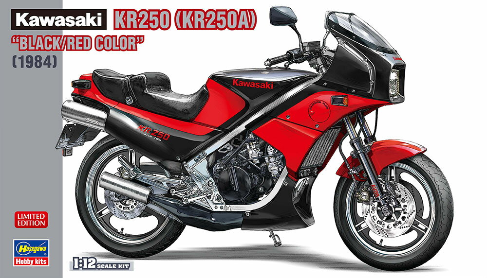 ハセガワ 1/12 カワサキ KR250（KR250A）“ブラック/レッドカラー”【21740】【プラモデル】