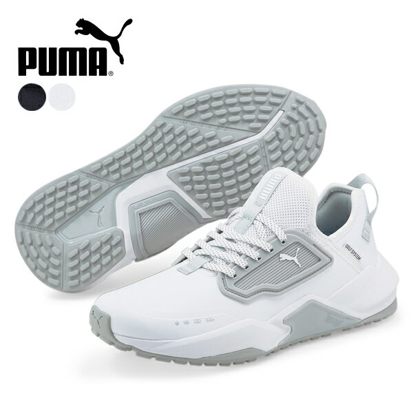 プーマ スパイクレス ゴルフ シューズ ゴルフシューズ メンズ レースアップ 紐靴 おしゃれ ブランド PUMA カジュアルシューズ 普段使い オンオフ兼用 プーマブラック 黒 プーマホワイト 白 靴 GS ワン 195405 2024 冬 春 春夏のサムネイル