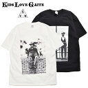 KIDS LOVE GAITE キッズラブゲイト パックtシャツ tシャツ 2枚セット 2枚組 パックt メンズ レディース 半袖 プリント おしゃれ ブランド クルーネック 綿100 カジュアル トップス 服 ユニセックス ブラック 黒 ホワイト 白 2024 冬 春 春夏