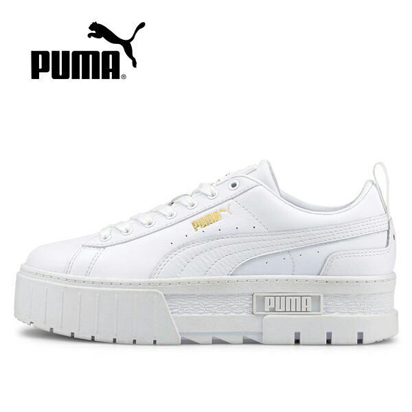 プーマ スニーカー レディース 白 厚底 puma メイズ レザー ウィメンズ 厚底スニーカー おしゃれ ブランド MAZE 脚長 ローカット ローカットスニーカー 本革 本皮 スエード カジュアルシューズ プーマホワイト 靴 シューズ 384209 2023 春 春夏 夏のサムネイル