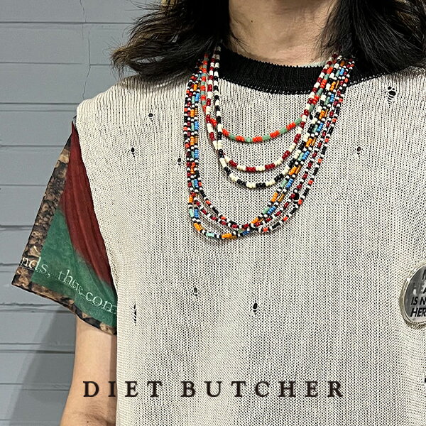 Beads necklace collaboration with Adder DB82379101 ネックレス 55cm ビーズ ビーズネックレス メン..