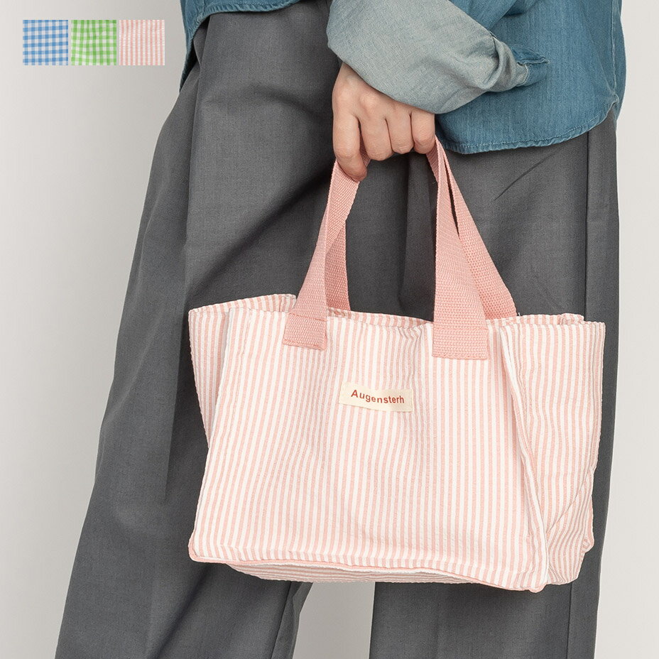 ミニトートバッグ レディース ミニトート バッグ 小さめ トートバッグ 通勤 通学 軽量 きれいめ かわいい 可愛い ギンガムチェック ストライプ 韓国 軽い ランチバッグ サブバッグ おしゃれ お出かけ 鞄 2025 冬 春 春夏