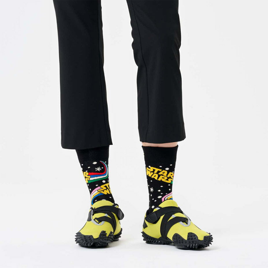 happy socks ハッピーソックス ギフト スターウォーズ Star Wars Sock P002885 靴下 レディース メンズ おしゃれ ブランド かわいい ビジネス ソックス スニーカー コラボ クルー丈 くつ下 可愛い 綿混 カジュアル 総柄 プレゼント 誕生日 2025 春 春夏 夏