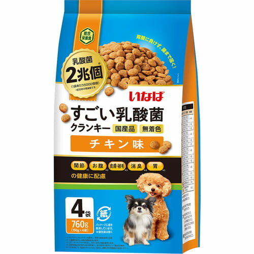 Mature Dog - いなば すごい乳酸菌 クランキー チキン味 760gいなば INABA 犬 イヌ ドライ かりかり 総合栄養食 ごはん フード ドライフード 乳酸菌