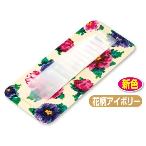 長財布に入れる カードケース 花柄アイボリー財布用 カード ケース