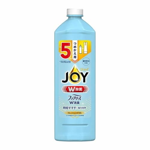 P＆G JOY ジョイ W除菌 食器用洗剤 ファブリーズW消臭 フレッシュシトラス つめかえ用 特大サイズ 670mL 台所 キッチン 洗剤 洗浄力 時短すすぎ