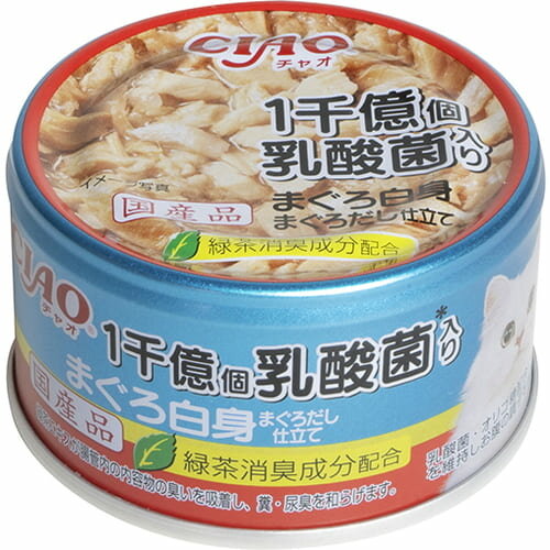 Rakuten - CIAO 1千億個乳酸菌入り まぐろ白身 まぐろだし仕立て 85gいなば INABA チャオ 猫 猫缶 缶 ウェットフード ウェット