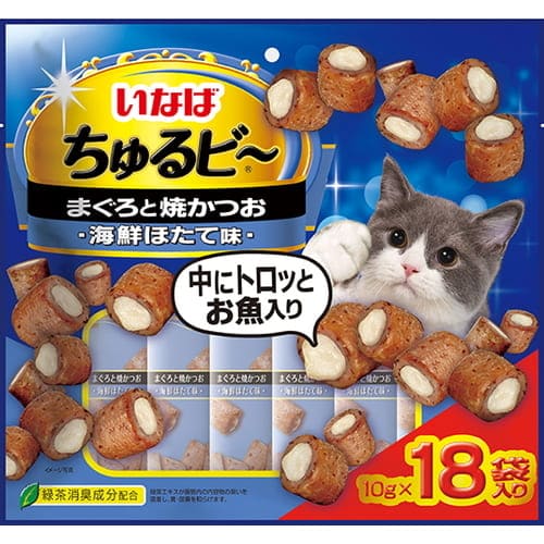 いなば ちゅるビ? まぐろと焼かつおほたて味 10g×18袋いなば INABA 猫 小袋 おやつ ちゅ?るビ?