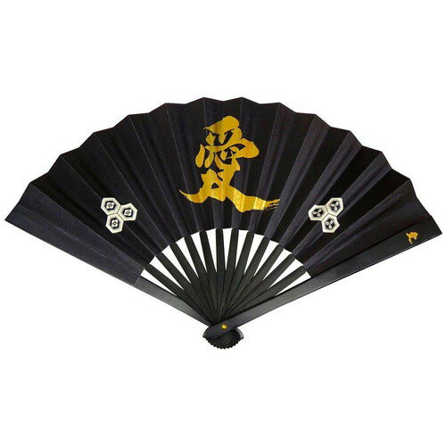 鉄扇8寸/直江兼続 金家紋入 TS-直江(全長24cm)てっせん
