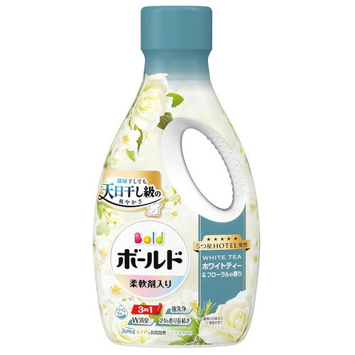 商品名 P＆G ボールドジェル ホワイトティー＆フローラルの香り 本体 680g 内容量 680g 商品説明 ●流行りの香り●部屋干しでも天日干し級の爽やかさ！●5つ星HOTEL発想●ホワイトティー＆フローラルの香り●柔軟剤入り強洗浄W消臭 ＊1●24h香り長続き ＊2●10%濃縮！ ＊3 少ない量で同じだけ洗えるすすぎ1回OK＊1 2種類の消臭成分＊2 保管状態で＊3 2024年のボールドジェルシリーズ比。※メーカーの都合により、パッケージ・仕様等は予告なく変更になる場合がございます。 サイズ 270×126×65mm 成分 界面活性剤(20%：ポリオキシエチレンアルキルエーテル、直鎖アルキルベンゼンスルホン酸塩、アルキルエーテル硫酸エステル塩、純せっけん分(脂肪酸塩))、安定化剤、香料、pH調整剤、水軟化剤 使用方法 【使用方法】・お洗濯アドバイス・頑固な汚れには直接塗って、少し(5分程度)おいてから、洗濯機で洗うとより効果的です。・洗う前に、衣類の取り扱い絵表示をたしかめてください。・ウールやデリケートな衣類など、右の絵表示のある衣料品のお洗濯には使わないでください。【使用量の目安】・30Lに対して洗剤約27mL。・製品に蛍光剤は配合しておりませんが、生産工程上微量に含まれることがあります。 注意事項 【使用上の注意】・子供の手の届くところに置かない。・認知症の方などの誤飲を防ぐため、置き場所に注意する。・用途以外に使用しない。・荒れ性の方や長時間使う場合、また原液で使う場合は炊事用手袋を使う。・使用後は水で手をよく洗い、クリームなどでお手入れをおすすめします。・原液が洗濯機のフタについた時は、水ですぐ拭き取る。・直付け・つけ置きする場合は、衣類の目立たない所に洗剤原液をつけて色落ちしないか事前に確認する。・洗剤原液が衣類に直接かかるのを防ぐため、洗剤投入口をお使いください。【応急処置】万一飲み込んだ場合は水を飲ませる、また、目に入った場合はこすらずに水でよく洗う等応急処置をし、医師に相談する。◆本品記載の使用法【使用上の注意】をよくお読みの上ご使用下さい。 備考 ※パッケージデザイン等は予告なく変更されることがあります。 ※メーカー都合により商品のリニューアル・変更及び原産国の変更がある場合があります。 区分 日用品 製造国・原産国 日本 製造販売元 P＆Gジャパン合同会社 JANコード 4987176335814 広告文責・販売事業者名:株式会社ビューティーサイエンス TEL 050-5536-7827