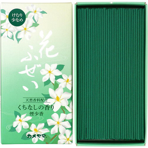 商品名 カメヤマ 花ふぜいくちなしの香り 煙少香 100g 内容量 約100g 商品説明 ●くちなしの花の香りは、甘く濃密でありながら上品な余韻を残す、世界中で愛されるフローラルノート。●くちなしの白い花々を思わせる、優美な甘やかさと澄みわたる清らかさが調和した香り。●けむり：少ない●燃焼時間：約25分※燃焼時間は無風・気温20～28度前後の環境下における平均値です。湿度・気温・風など使用状況により変動します。※メーカーの都合により、パッケージ・仕様等は予告なく変更になる場合がございます。 サイズ 個装W77×L30×H154mm 線香の長さ：135mm 材質 炭粉、タブ粉、香料(天然香料配合) 注意事項 【使用上の注意】・お線香の先端にゆっくりと点火してください。・火をつけたら絶対にそばを離れないでください。・不燃性の香炉を使用してください。・灰の中にお線香の火種が残っていないことを必ず確認の上、使用してください。・複数本同時に使用の際は、お線香の間隔を1cm程度あけ、垂直に立てる、または寝かせて使用してください。・用途以外に使用しないでください。・カビ、変色等を防ぐため直射日光、高温多湿を避けて保管ください。・小児・ペットのそばでは使用・保管しないでください。 備考 ※パッケージデザイン等は予告なく変更されることがあります。 ※メーカー都合により商品のリニューアル・変更及び原産国の変更がある場合があります。 区分 雑貨 製造国・原産国 マレーシア 製造販売元 カメヤマ株式会社 JANコード 4901435218069 広告文責・販売事業者名:株式会社ビューティーサイエンス TEL 050-5536-7827