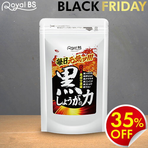 黒しょうがの力 180粒しょうが 黒ショウガ 黒生姜 生姜サプリ 黒 ニンニクサプリ 元気 黒ウコン ブラックジンジャー ダイエット時の栄養補給に サプリメント 大容量 RoyalBS 日本製