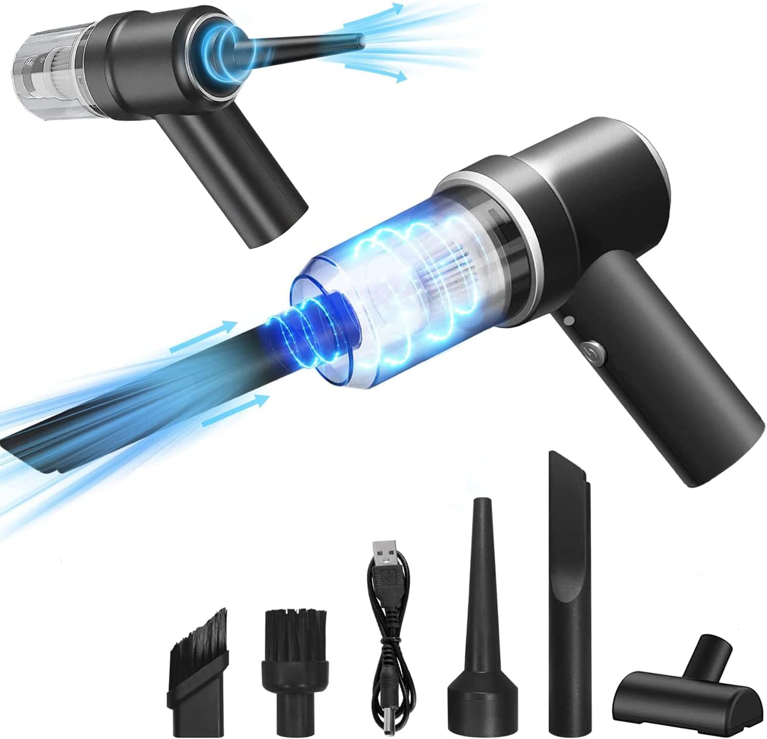 【新登場 & 超強力モーター】 ハンディクリーナー 車用掃除機 コードレス 車用 カークリーナーパワフル 13000PA 強力吸引力小型クリーナー高速充电 低噪音对策 LED照 3in1電動エアーポンプ機能付き 車載ミニポータブルコードレス掃除機 軽量/業務用