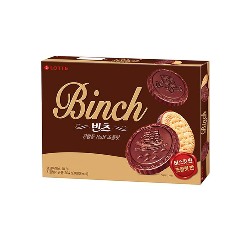 LOA STOREの[送料無料] lottewellfood Binch 204g x 2個片面はチョコレート片面はクッキーの調和したおやつ｜アングル3