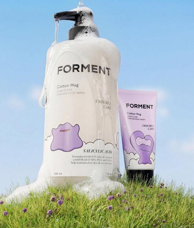 [送料無料] FORMENT フォーメント アクネ フレグランスシャワー ポケモンエディション コットンハグ 500ml（＋ボディウォッシュ 旅行用 30ml） ギフト プレゼント 2