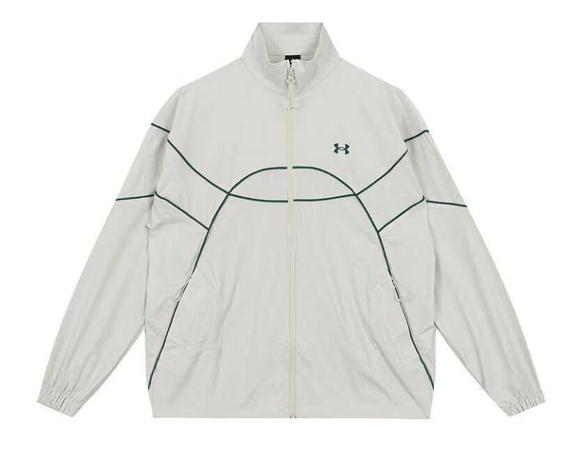 LOA STOREの[送料無料] APAC SPORTSTYLE WOVEN JACKET スポーツスタイル ウーブン ジャケットグレー/緑 スポーツアウター ジャージー 運動服 ウィンドブレーカー｜アングル2