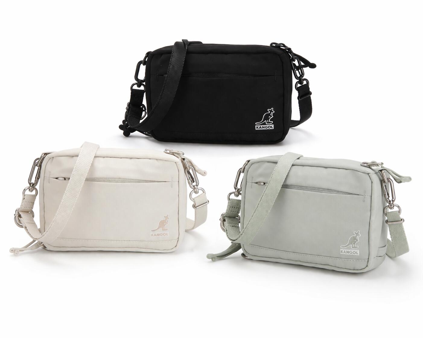 乐天商城 - [送料無料] KANGOL カンゴル イージートラベル ウォレットバッグ 3401 3色（ブラック／エクリュ／カーキ） クロスバッグ ショルダーバッグ