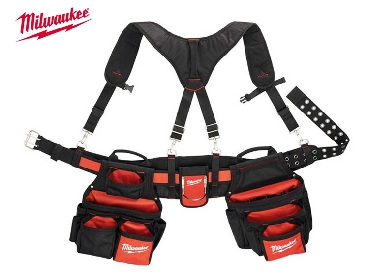 【送料無料】 Milwaukee ミルウォーキー 多用途 ツールベルト 工具集 ベルトセット Xバンド エックスバンド サスペンダー 作業ベルト 48-22-8120