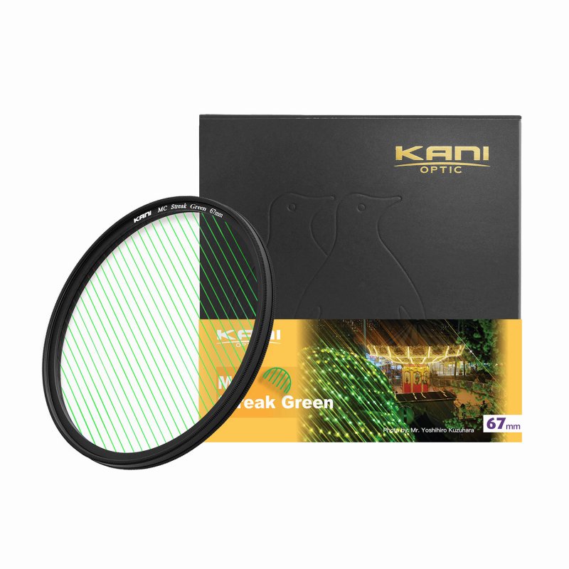 KANI ストリークグリーン 67mm / シネマ 斜光フィルター アナモルフィックレンズ 効果 Streak Green 67mm