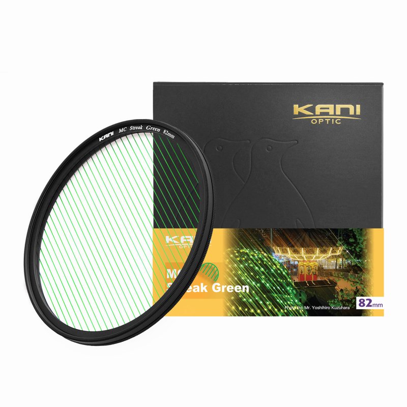 KANI ストリークグリーン 82mm / シネマ 斜光フィルター アナモルフィックレンズ 効果 Streak Green 82mm