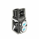 Rollei (ローライ) ピンバッジ ROLLEIFLEX シルバー / カメラ型ピンバッジ