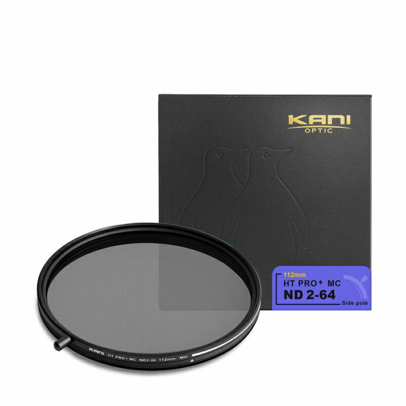 Rakuten - KANI 可変NDフィルター バリアブルND2-64 112mm 着脱式回転ノブ付 (減光効果 1-6絞り分) / レンズフィルター 丸枠