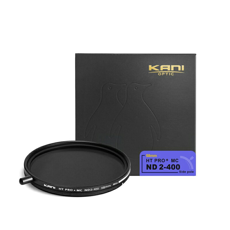 Rakuten - KANI 可変NDフィルター バリアブルND2-400 58mm 着脱式回転ノブ付 (減光効果 1-8 2/3絞り分) / レンズフィルター 丸枠