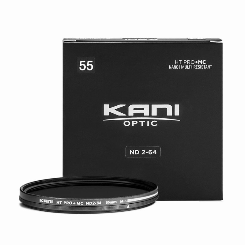 KANI 可変NDフィルター バリアブルND2-64 55mm (減光効果 1-5絞り分)