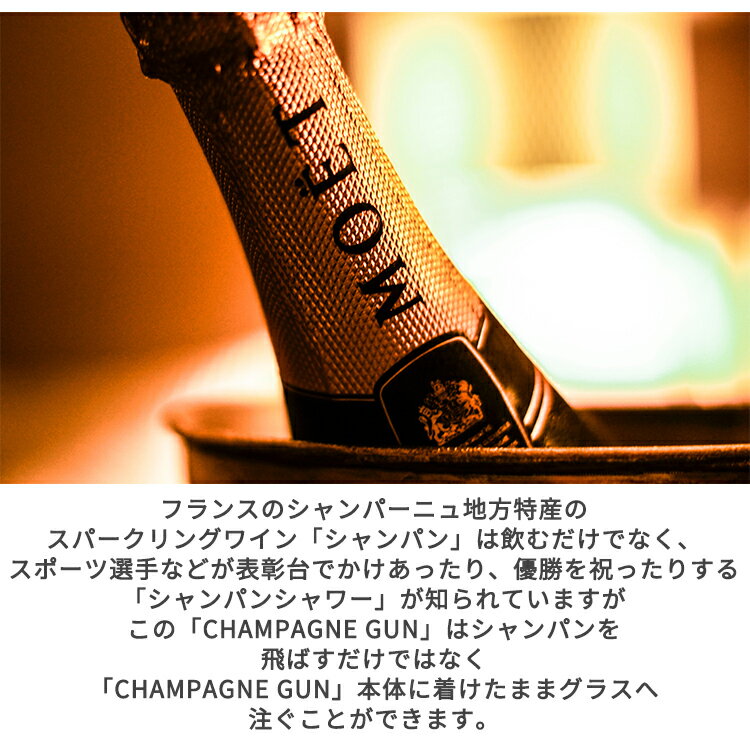 CHAMPAGNE GUN シャンパンガン シャンパンシャワー ドンペリ二ヨン ドンペリ モエ・エ・シャンドン ボトルホルダー ディスプレイ インテリア雑貨通販格安セール情報 楽天 通販