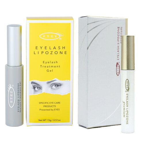 (まつげ美容液)EYELASH LIPOZONE_アイラッシュリポゾーン 15g + アイラッシュリポゾーン プレミアム (EYELASH LIPOZONE premium) 7mLセット - まつ毛1本1本をコーティングし弾力とハリを与えます【smtb-s】