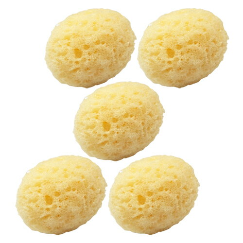 (最強翌日配送 ネコポス送料無料)(フェイス&ボディスポンジ)ユタカ Rich(リッチ) 海綿スポンジ (約7x5cm) x 5個セット