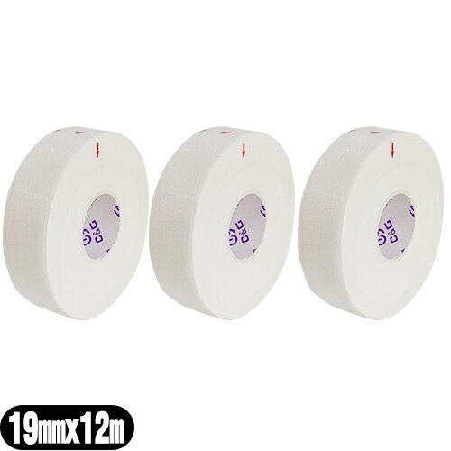 (ネコポス全国送料無料)(テーピングテープ)ヘリオ C&G(シーアンドジー) ホワイトテープ(HELIO C&G White Tape) 19mm×12m×3巻セット - コストパフォーマンスが高い定番の固定用ホワイトテープ。(ネコポス)【smtb-s】