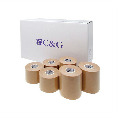 (キネシオロジーテープ)C&G キネシオロジーテープ(C&G Kinesiology Tape) - 37.5mm・50mm(5cm)・75mmの3サイズ。コストパフォーマンスが高いキネシオテープ。肌に優しい医療系粘着剤使用し、ウェーブ状塗工なので通気性に優れ、皮膚トラブルを軽減。【smtb-s】