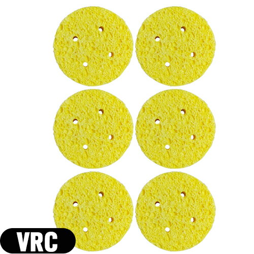 (メール便(日本郵便) ポスト投函 送料無料)(干渉・吸引・低周波用スポンジ)丸型スポンジ(湿性導子用) VRC(R-C) スポンジ (70x15mm) x6枚セット