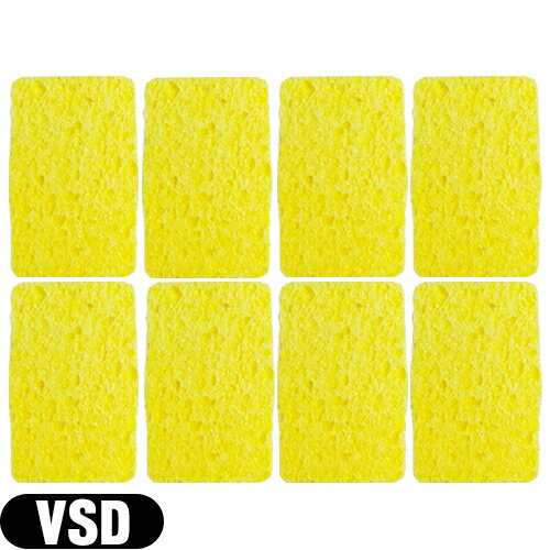 (最強翌日配送 ネコポス送料無料)(干渉・吸引・低周波用スポンジ)平型スポンジ(湿性導子用) VSD(S-D) スポンジ (75x47x15mm) x8枚セット