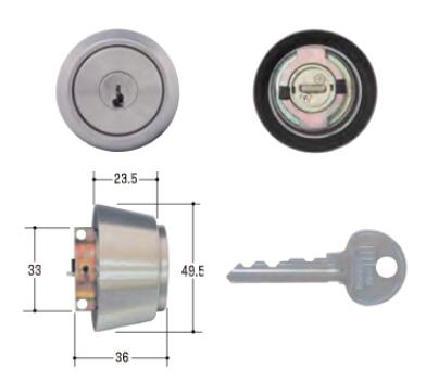 SLA DT30mm 取替交換用シリンダー 子鍵3本付き syowa