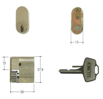 乐天商城 - WEST　WCY-52キー3本付き　取替用シリンダー