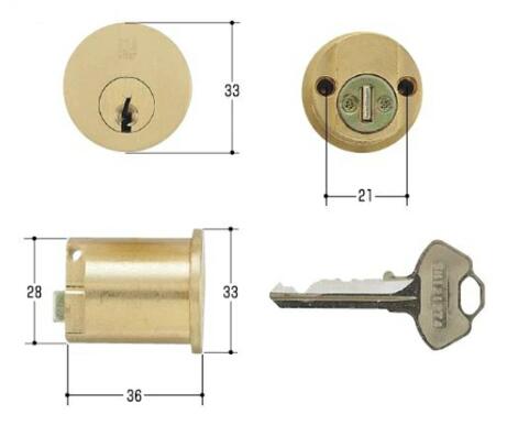 Rakuten - WEST　・WCY-54　・WCY-54D(916-GFA52 GH)　キー3本付き　取替用シリンダー