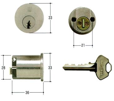 Rakuten - WEST　・WCY-55　・WCY-55D(916-GFA52 SW)　キー3本付き　取替用シリンダー
