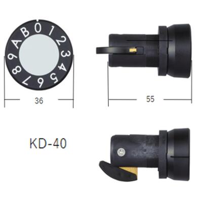 乐天商城 - ポストダイヤル錠　KD-40　ナスタ　左